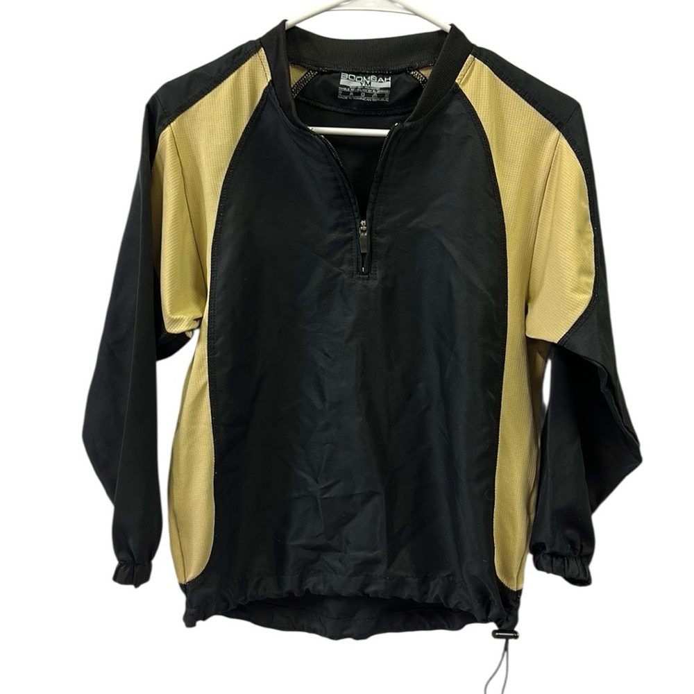 Boombah‎ Black Half Zip Pullover Lightweight Windbreaker Jacket Youth Medium